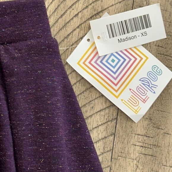 Power 💥 Purple Sparkle ❇️ ✨2 Pocket Skirt Fit & Flare Skirt NWT - Picture 11 of 17